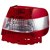 Audi a4 фонарь задн внешн л+п (комплект) (седан) тюнинг прозрач хрустал красн-бел