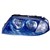 Passat фара л+п (комплект) тюнинг линзован с светящ ободк внутри синий